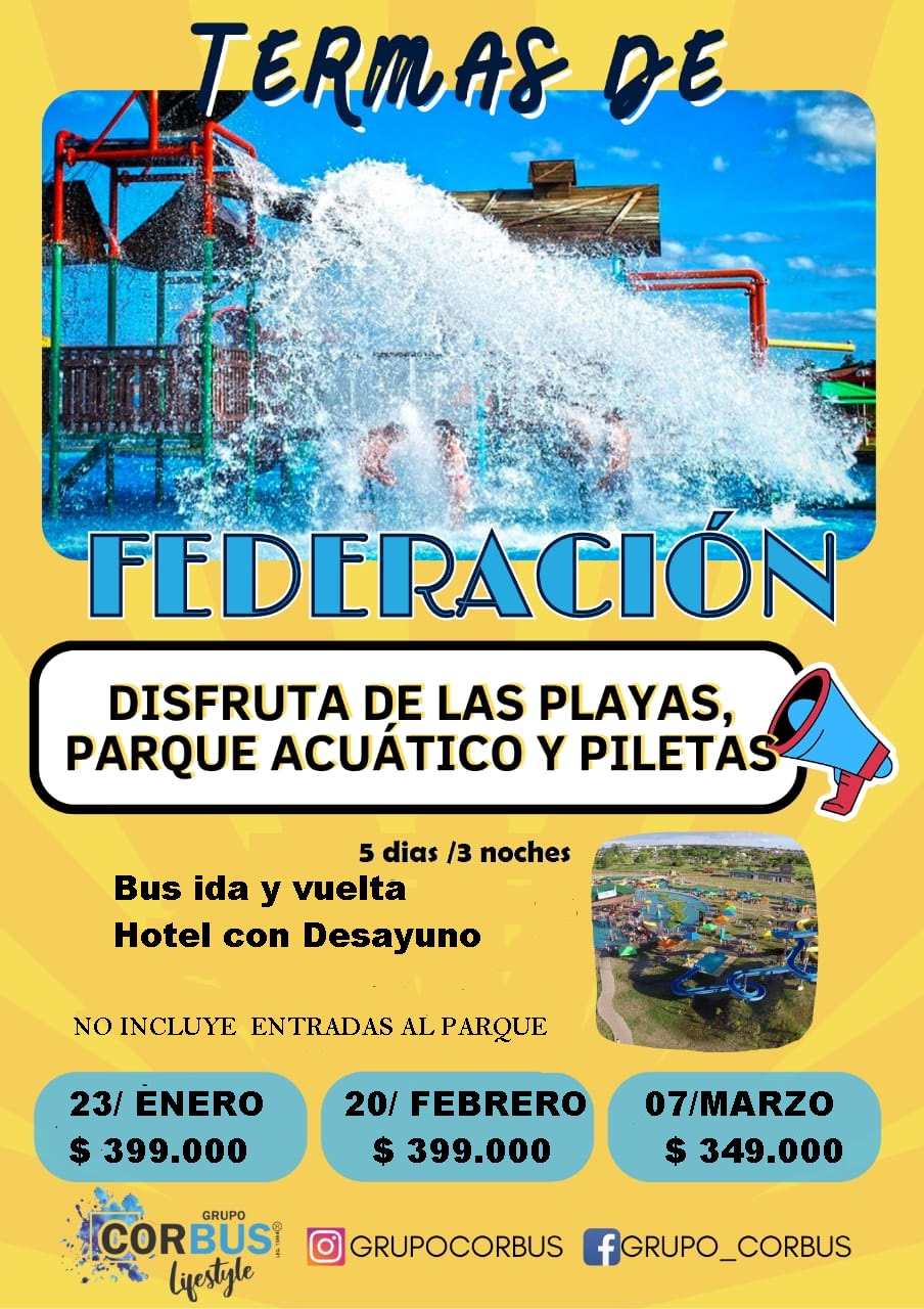 Termas Federacion Enero a Marzo